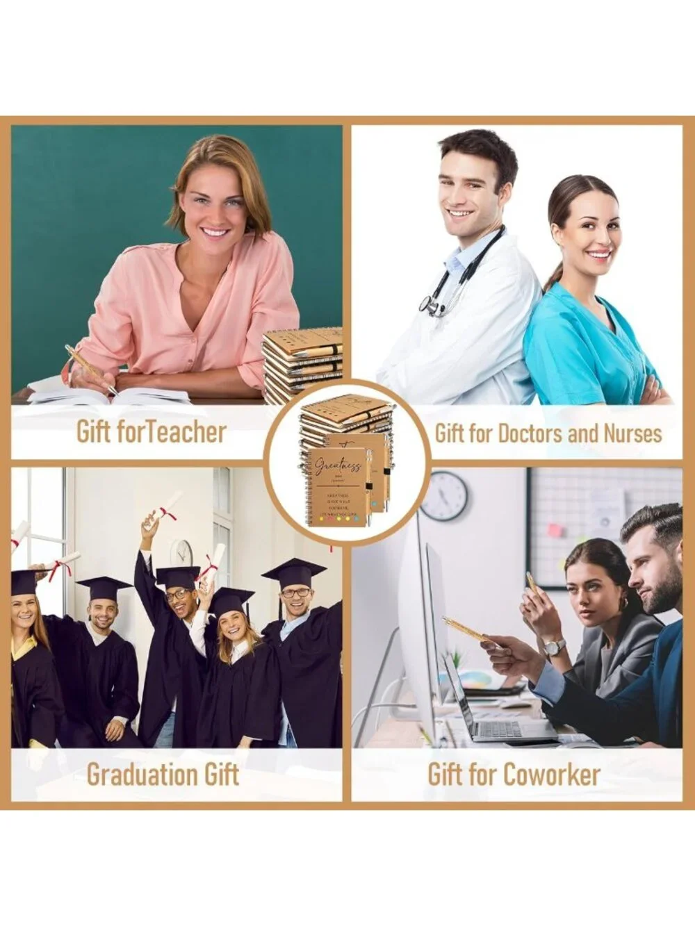 40 Pcs Inspirational Notebooks with Pens - Motivational Bulk Set for Students